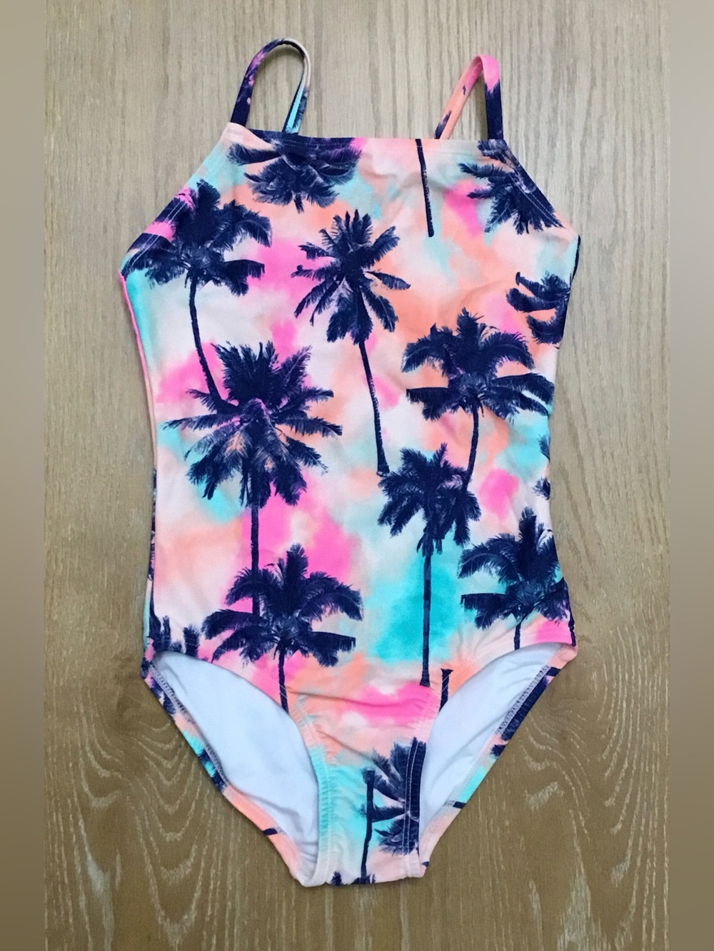 Old Navy Girls' Multi-Color Palm Print One-Piece Swimsuit - K401
